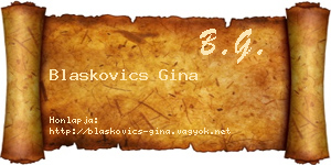 Blaskovics Gina névjegykártya